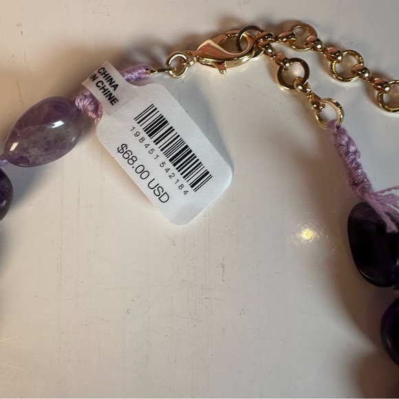 Free People NWT x Ariana Ost Amethyst and Pearl Choker - Picture 5 of 6